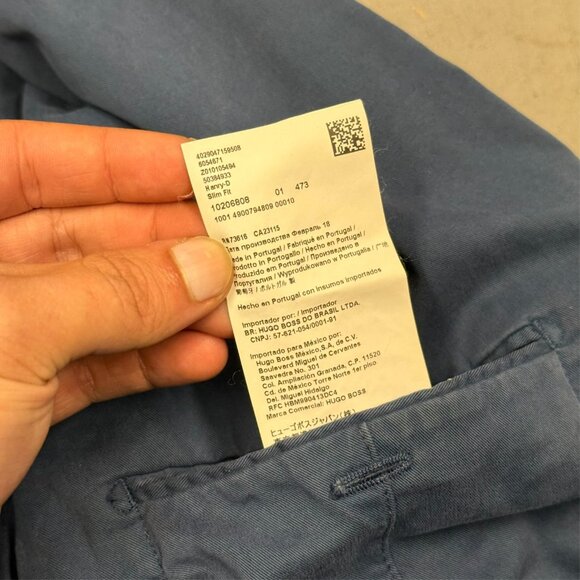 Hugo Boss Stretch Cotton Slim Fit Blazer Canvas Blue Hanry-D 38R - Picture 9 of 10